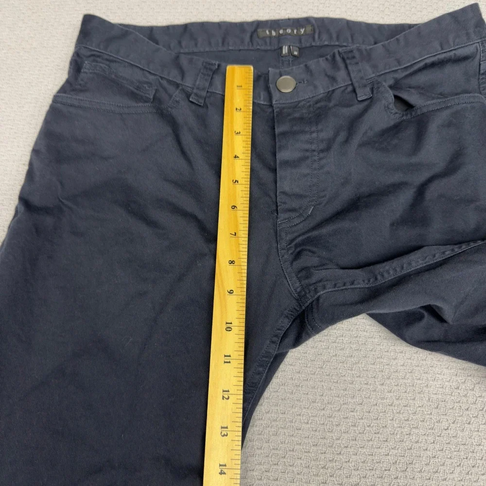Theory Pants Mens 33x30 Cotton Blend Slim Fit Chino Preppy Office Casual